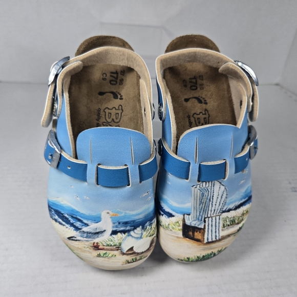 Birkenstock Birki's Unisex Kids Kay Birko Flor Seagull Slingback Clog Sz EU27 C9 - Picture 2 of 10